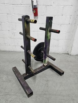$99 Heavy-Duty Steel Weight Plate Tree
Miami 33130. Delivery for extra.

Durable steel weight plate tree has a black finish with multi-colored paint a