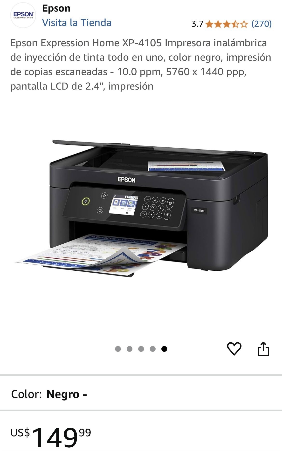 Impresora Epson XP-4105