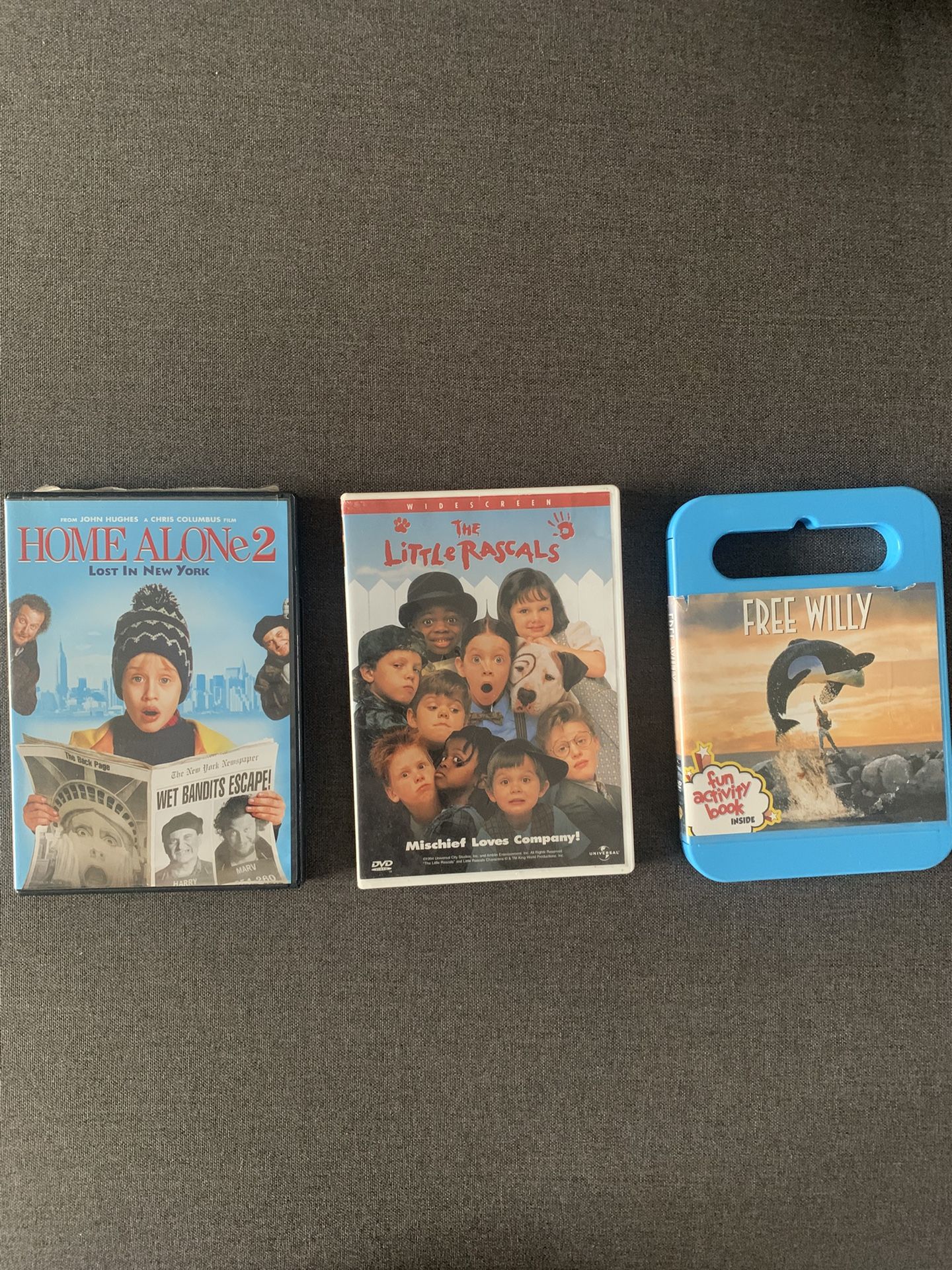 DVD’s Children Movies For Your Kids To Watch & Enjoy Home Alone 2 Lost In New York The Little Rascals Mischief Loves Company Free Willy