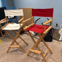 Director Chairs Wood.   (bar Stools)