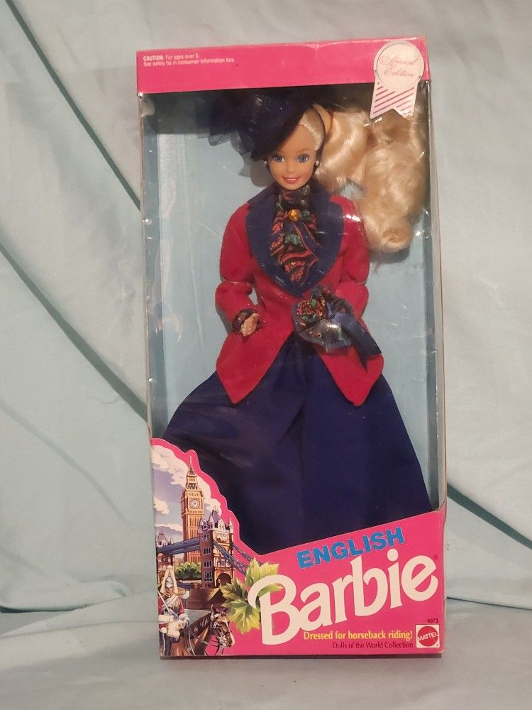 1991 English Dolls Of The World Vintage Barbie Doll