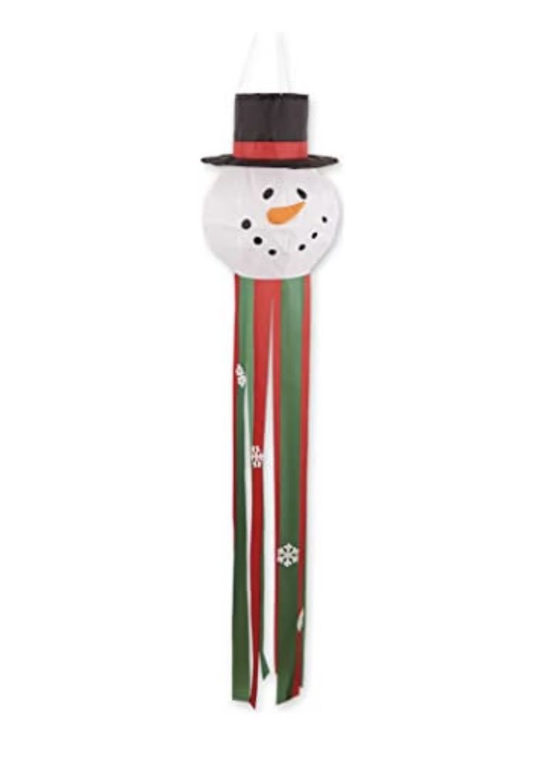 Christmas Snowman Holiday Windsock Streamer Outdoor Garden Decor Large New