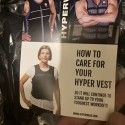  Hyperwear Elite Vest 10 lbs adult weight vest with weights new in box size small
