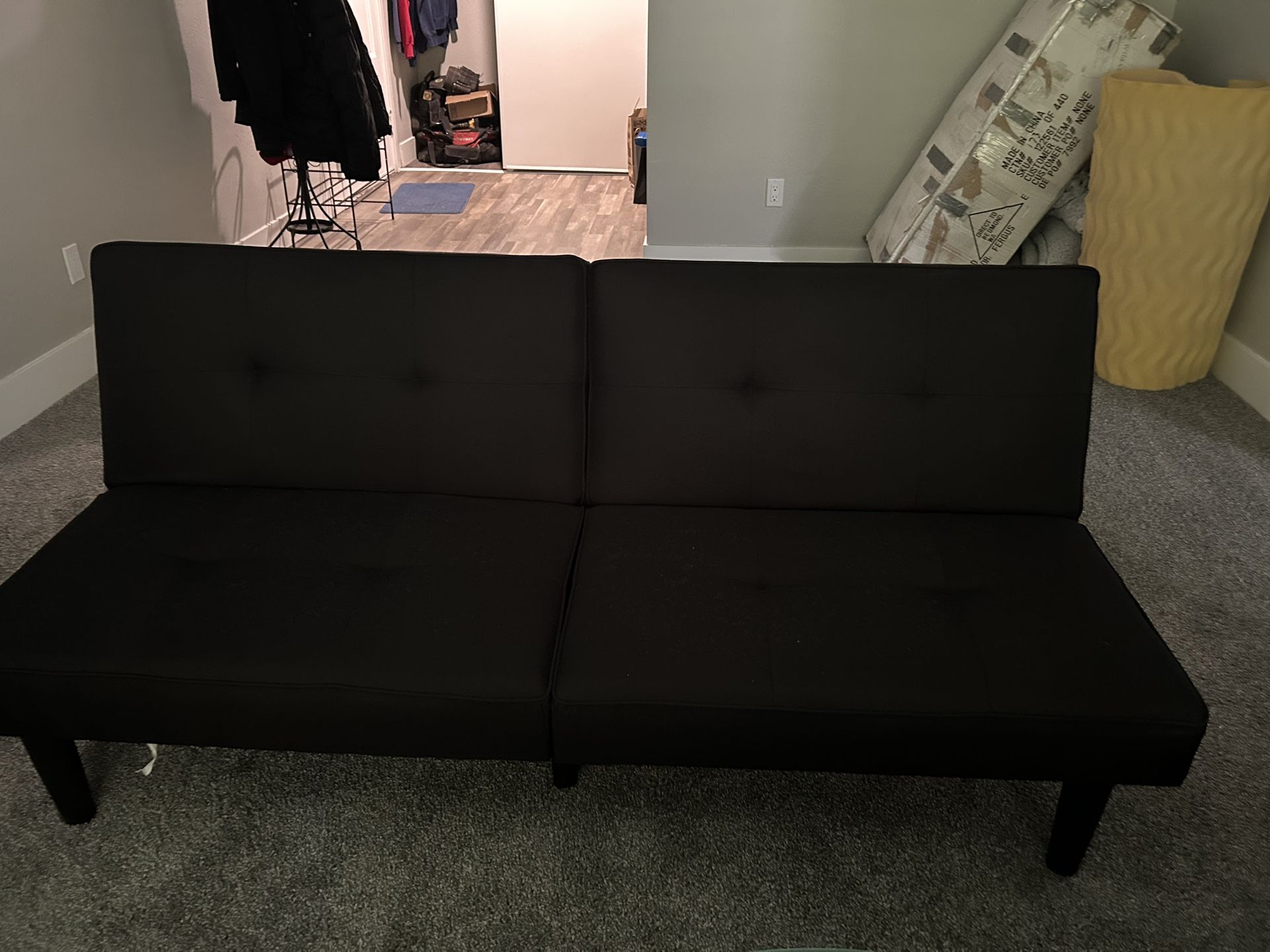 2 Black Futon Couches