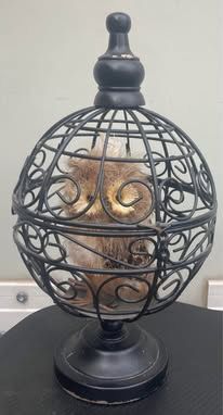 Owl In Cage Decoration