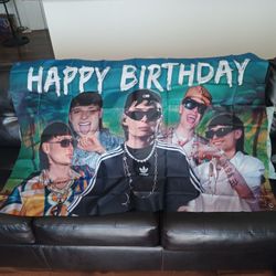 Peso Pluma Happy Birthday Decoration
Flag Background Banner 3x5 ft