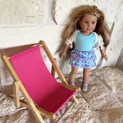 American Girl Doll And Chair 