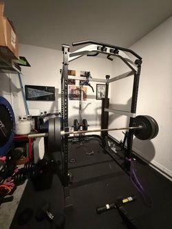 Complete Home Gym – Power Rack + 230 LBS Weights + Barbell
