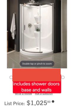 🌊 Delta 38 in. W x 72 in. H Round Sliding Frameless Corner Shower Enclosure in Stainless with Clear Glass #8984