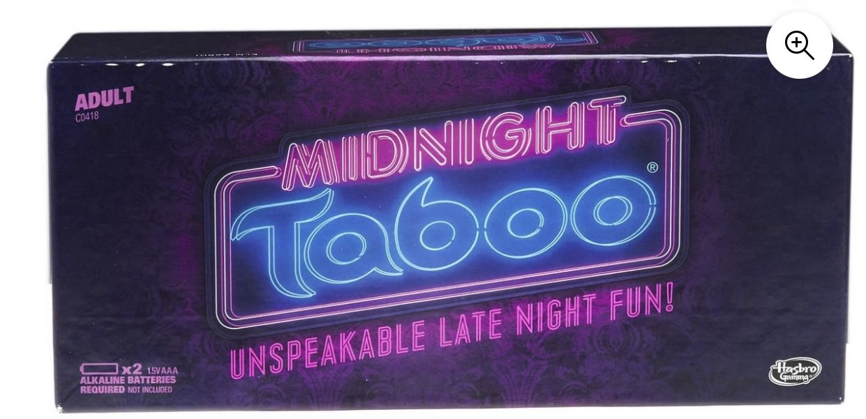 Hasbro Party Game Midnight Taboo Board Game for Adults; Fun and Hilarious Adult