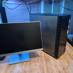 Gaming pc with monitor