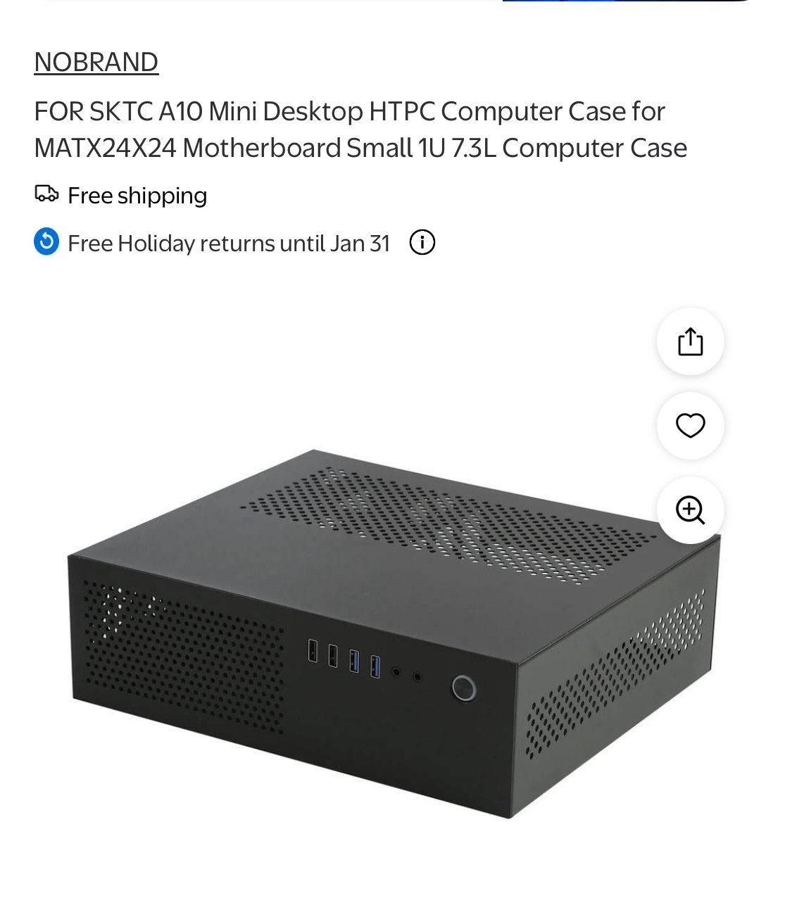 Sktc New A10 Mini Desktop Computer Case
