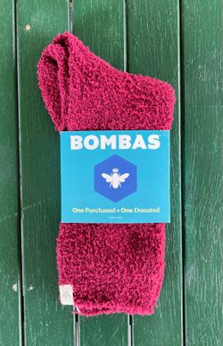 NWT Women’s Fuzzy Solid Bombas Crew Socks- Magenta/Ruby Red ( Size o/s)
