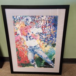 Vintage LEROY NEIMAN DALLAS COWBOYS"Roger Staubach" FRAMED