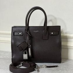 Saint Laurent Sac De Jour Tote – Brown Leather Designer Bag