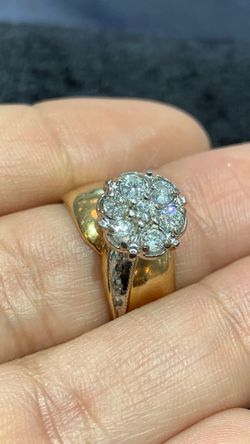 Beautiful ring 14k yellow gold with 0.50ct in diamonds