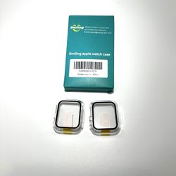 2 Pack Clear Apple Watch Case 40mm Smiling Screen Protector Cover
