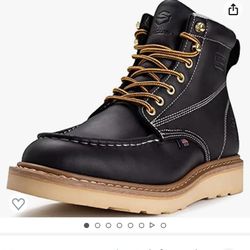 Step into Enduring Comfort: SUREWAY Wedge Moc Toe Work Boots