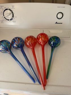 Planter glass water globes set of five