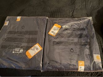Two Carhartt men’s 4x tall  navy blue shirts