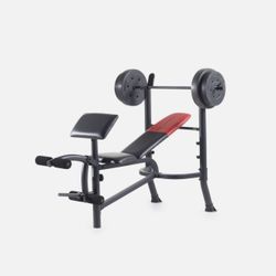 Standard Bench with 80 Lb. Vinyl Weight Set 