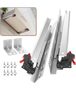 AOLISHENG 6 Pair Undermount Soft Close Drawer Slides
