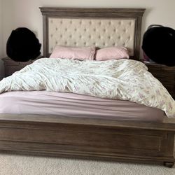 King Bed,Matress,bed Box,Nightstand Set Of 2 From Ashley