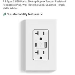 USB charger Wall Outlet 