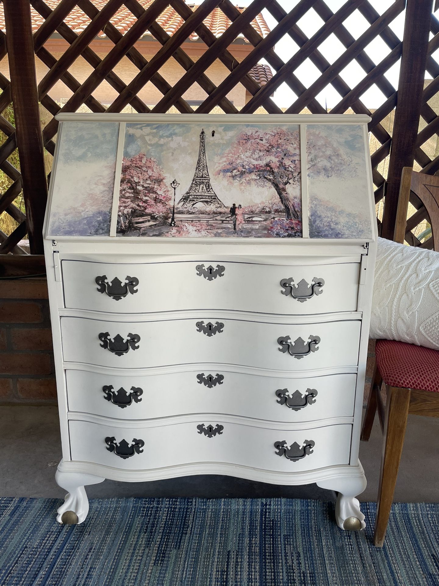 Paris Themed Secretary Desk / Dresser