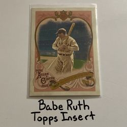 Babe Ruth New York Yankees Hall of Fame Outfielder Topps Short Print Insert Card. 