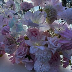 Pink Flowers Baby Shower Wedding 