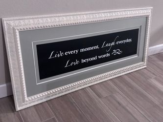Large Decorative Framed Wall Art – 65" x 29.5"