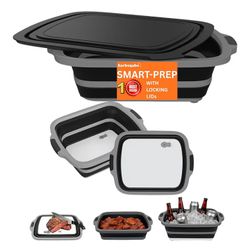 🔥 NEW & SEALED: Barbeqube XL Collapsible BBQ Prep Tub & Grill Station — Never Opened!