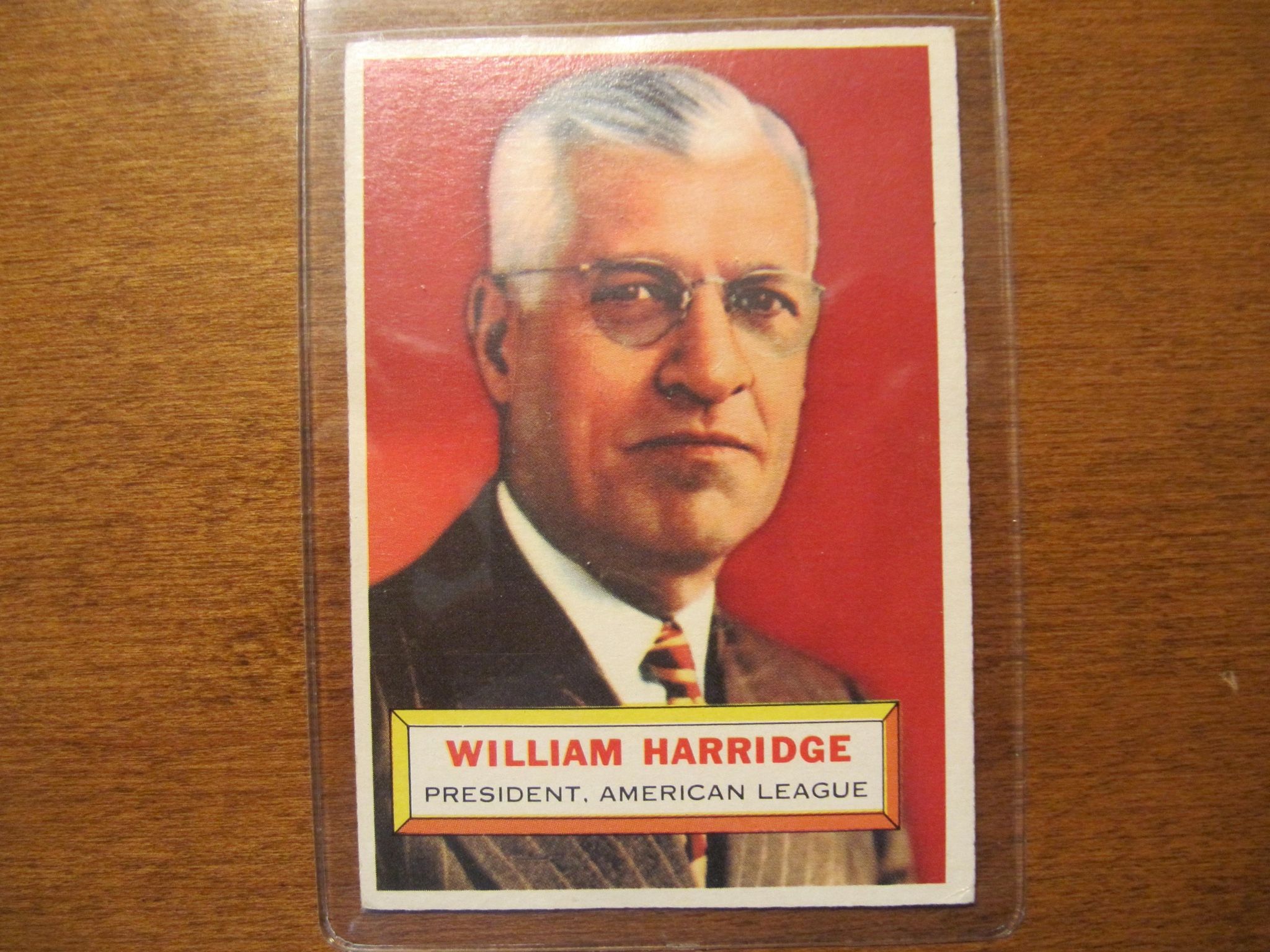 1956 Topps Baseball William Harridge # 1