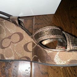 Coach High Heels Metallic GORGEOUS NIB SZ 7.5