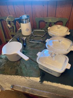 Corningware cornflower design: $75.00