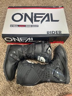 O'neal Adult Rider Boot Black Size 11/45 Used One Time Literally W/ Box