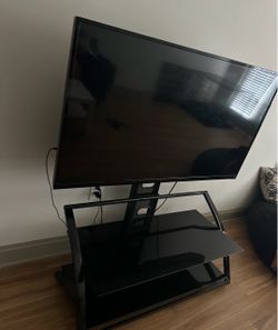 55inch Vizio LCD tv plus glass tv stand