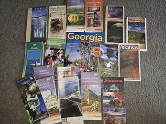 Lot Of Southeastern State Old Road Maps-Ephemera/Junk Journal
