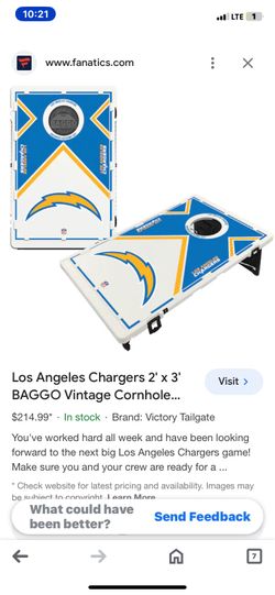 NFL CHARGERS Corn Hole Game (Ret $215-)