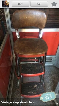 Vintage step stool chair