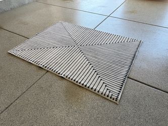 Ruggable Slate Blue & White 5x7 Washable Rug + Pad