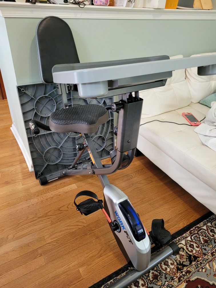 Work Fit Stationary Bike Desk