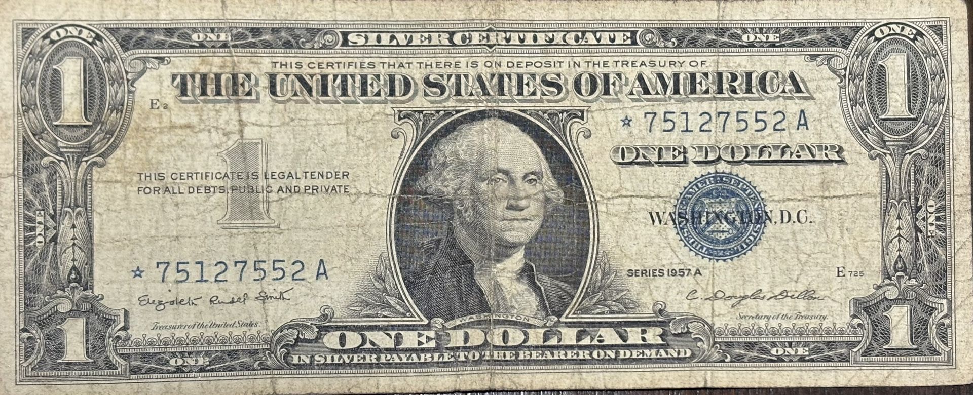 1957A - Silver Certificate - Star Note