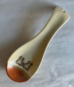 Vintage Otagiri Tri-Toned Cat Themed Spoon Resr