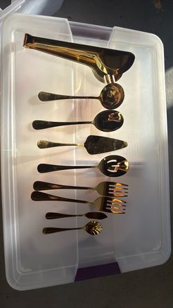 Serving utensils gold