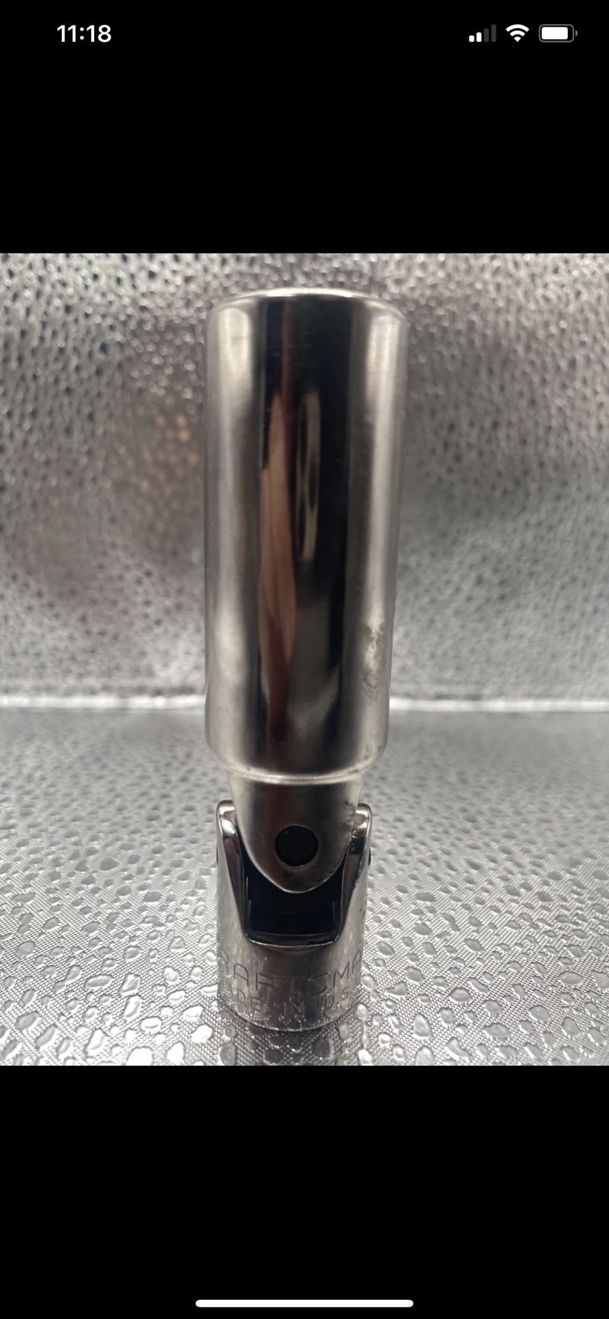 Craftsman 43322 3/8 Drive 6 Point 5/7 Universal Swivel Spark Plug Socket Used 