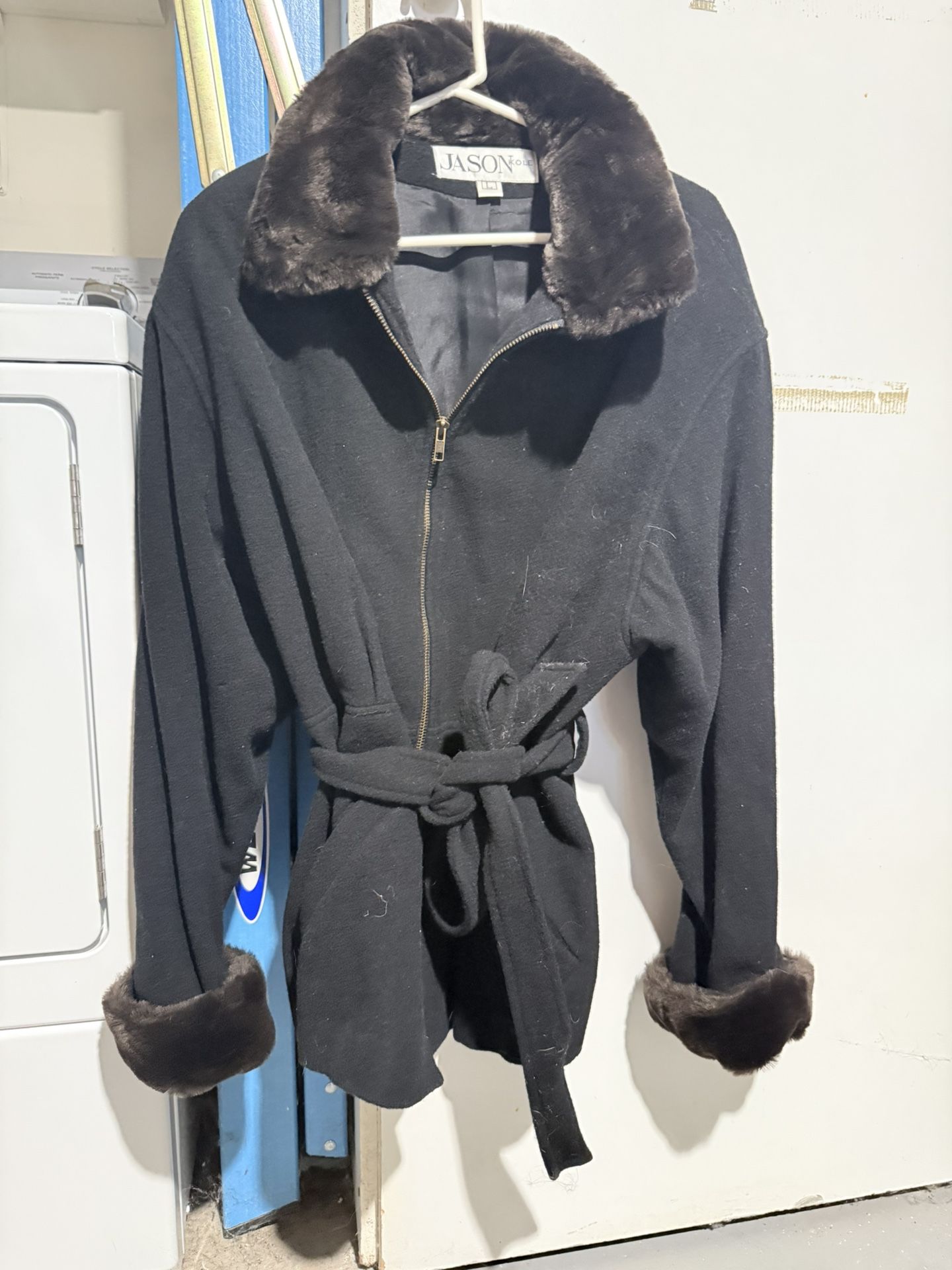 Wool Faux Jacket Women Size L