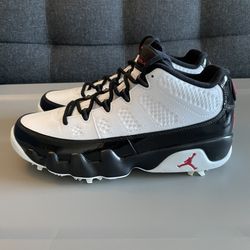 Nike Air Jordan 9 G Golf White Red Black Mens