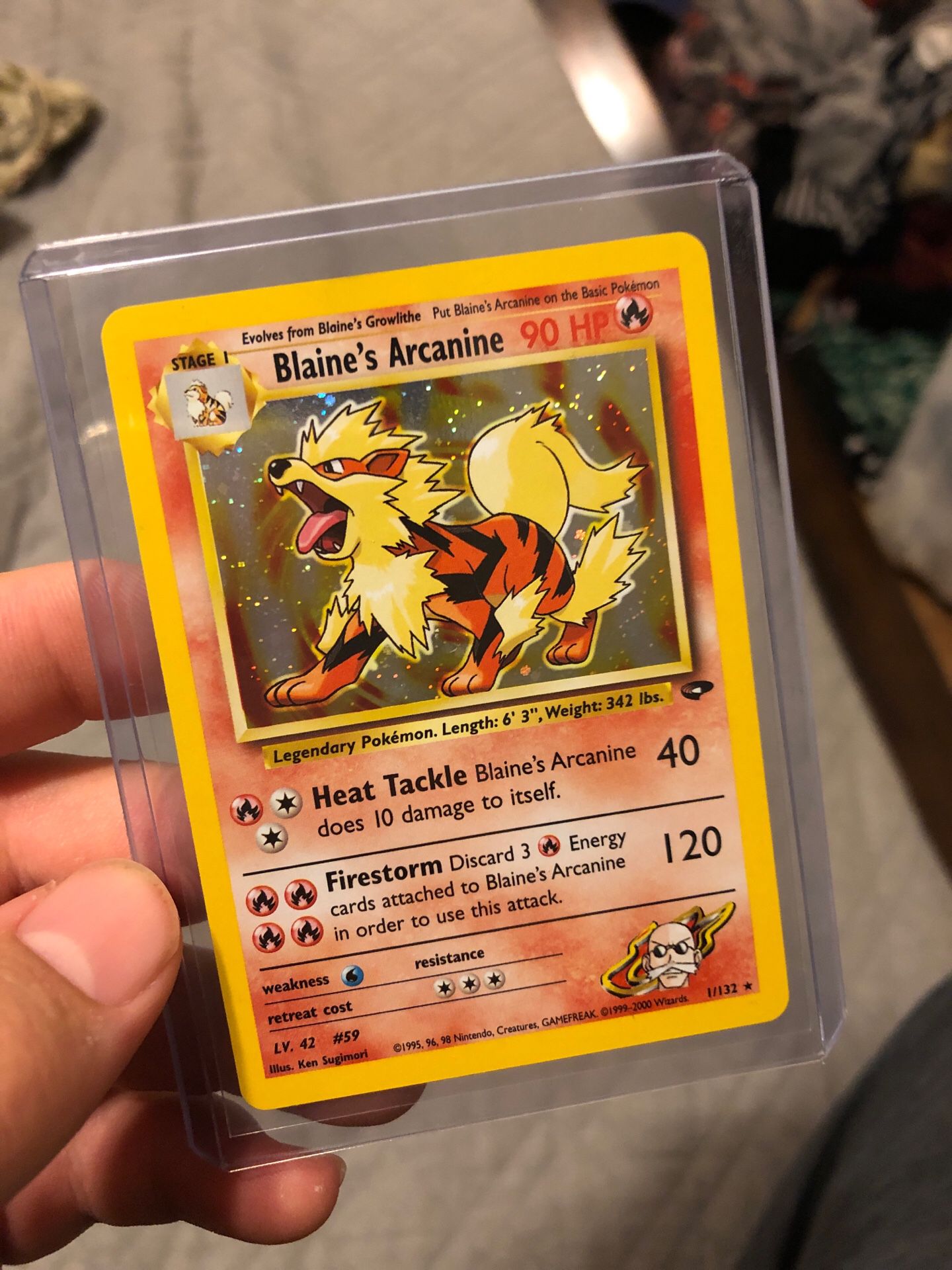 Blaine’s Arcanine Pokemon Card PERFECT 10 condition!